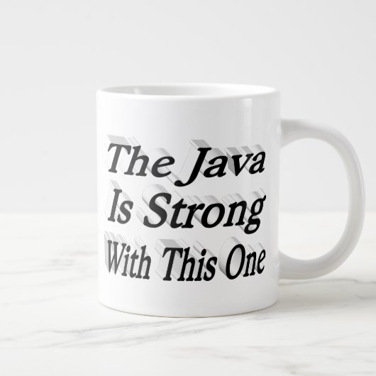 Java is sterk grappige koffie citaat zwarte halve  grote koffiekop (Rechts)