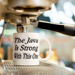 Java is sterk grappige koffie citaat zwarte halve  koffiemok