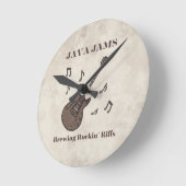Java Jams-Brewing Rockin' Riffs-Coffee-Guitar- Ronde Klok (Hoek)