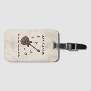 Java Jams-Brouwen Rockin 'Riffs-Coffee-Gitaar- Bagagelabel