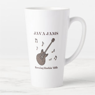 Java Jams-Brouwen Rockin 'Riffs-Coffee-Gitaar- Latte Mok