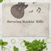 Java Jams-Brouwen Rockin 'Riffs-Coffee-Gitaar- Theedoek (Gevouwen)