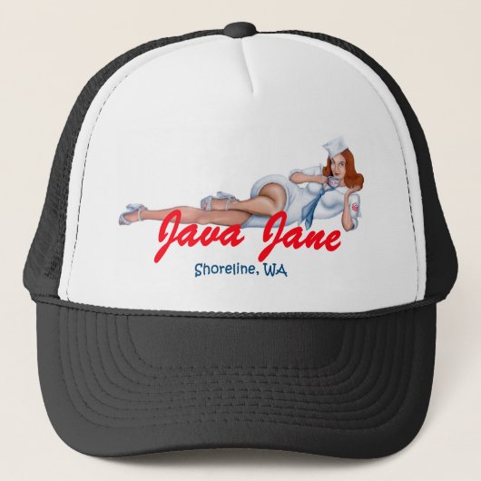 Java Jane Trucker Hat Pick your Color Pet (Voorkant)