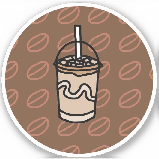 Java Junction Iced Latte Sticker (Voorkant)
