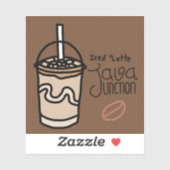 Java Junction Iced Latte Sticker met Tekst (Vel)