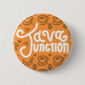 Java Junction Koffie en Bean Button Sinaasappel (Voorkant)