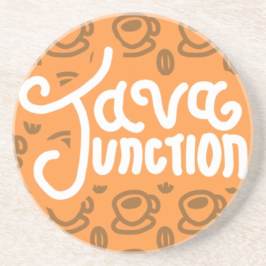 Java Junction Onderzetter Koffiepatroon Sinaasappe (Voorkant)
