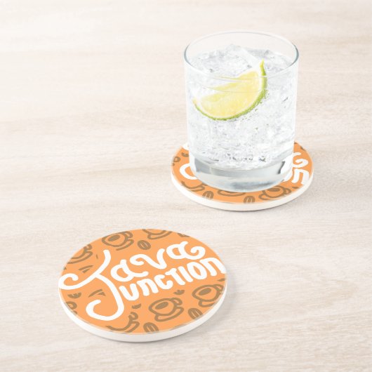 Java Junction Onderzetter Koffiepatroon Sinaasappe (Zijkant)