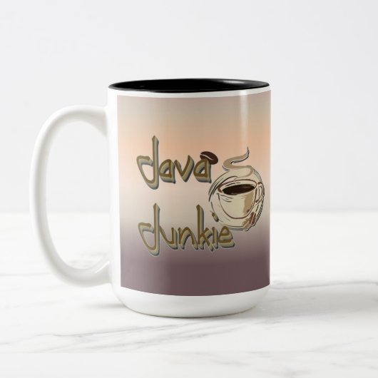 Java Junkie Coffee Lovers Brown Tone Mok (Links)