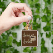 Java Junkie Coffee Lovers Sleutelhanger (Hand)