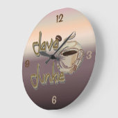 Java Junkie Coffee Lovers Wall Clock Grote Klok (Hoek)