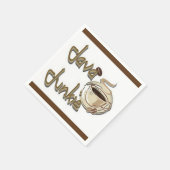 Java Junkie Coffee Lovers White Napkins Servet (Hoek)