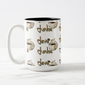 Java Junkie Pattern Coffee Lovers Mug Tweekleurige Koffiemok (Links)