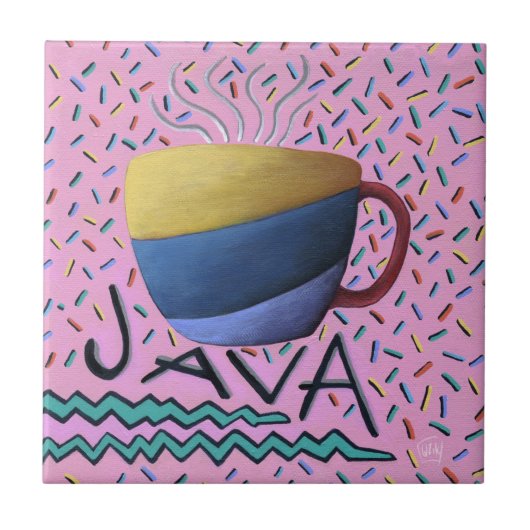 Java Koffie Keramische Tegels Tegeltje (Voorkant)