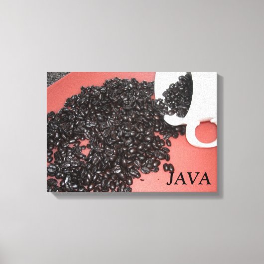 Java Koffie Ontwerp Canvas Afdruk (Voorkant)