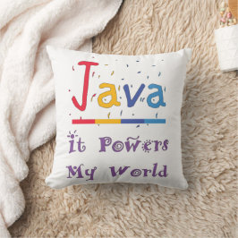 Java krachten mijn wereld gooien kussen
