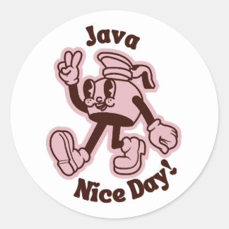 Java Leukedagstickers Ronde Sticker