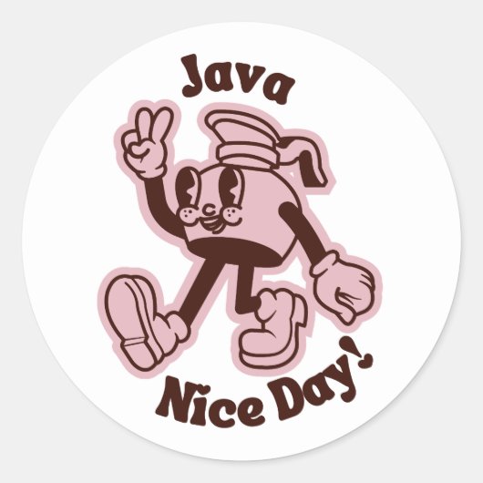 Java Leukedagstickers Ronde Sticker (Voorkant)