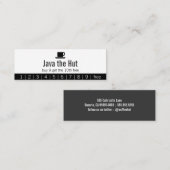 Java Logo Drink Punch Card Klantenkaartje (Voorkant / Achterkant)