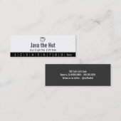 Java Logo Drink Punch Card Klantenkaartje (Voorkant / Achterkant)