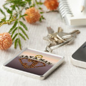 Java Man Coffee Humor Sleutelhanger (Zijkant)