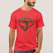 Java Man Coffee Humor T-Shirt (Voorkant)