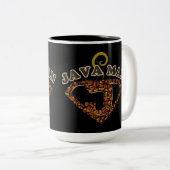 Java Man Coffee Humor Tweekleurige Koffiemok (Voorkant rechts)