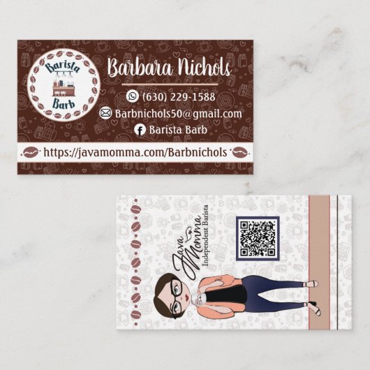 Java Momma Visitekaartje (Voorkant / Achterkant)