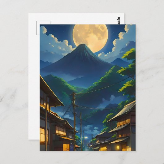 Java Moonlight Briefkaart (Voorkant / Achterkant)