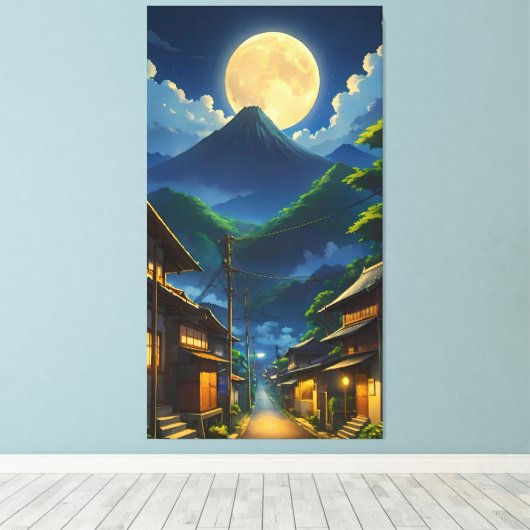 Java Moonlight Canvas Afdruk (Insitu (Houten vloer))