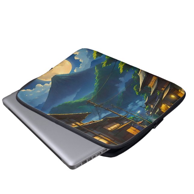 Java Moonlight Laptop Sleeve (Voorkant onderkant)