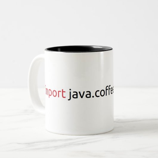 Java Mug Tweekleurige Koffiemok (Voorkant links)
