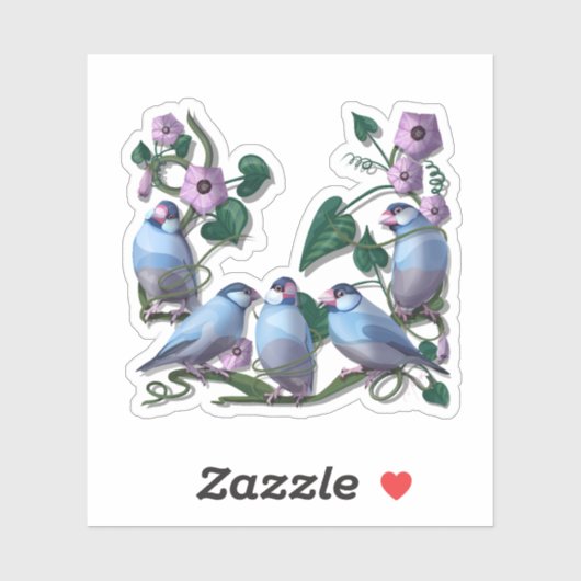 Java mussen  sticker (Vel)