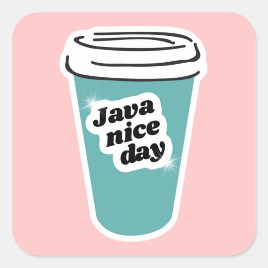Java Nice Day Sticker (Voorkant)