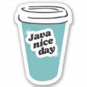 Java Nice Day Vinyl Sticker (Voorkant)