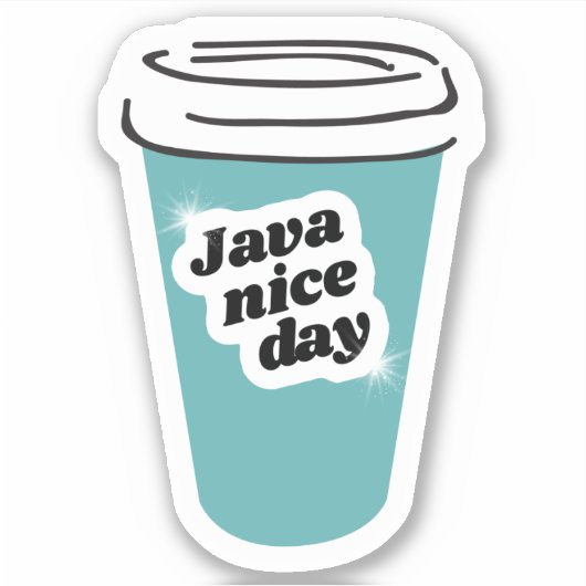 Java Nice Day Vinyl Sticker (Voorkant)