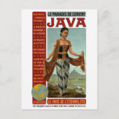 Java Oude Reisposter Gerestaureerd Briefkaart (Voorkant)