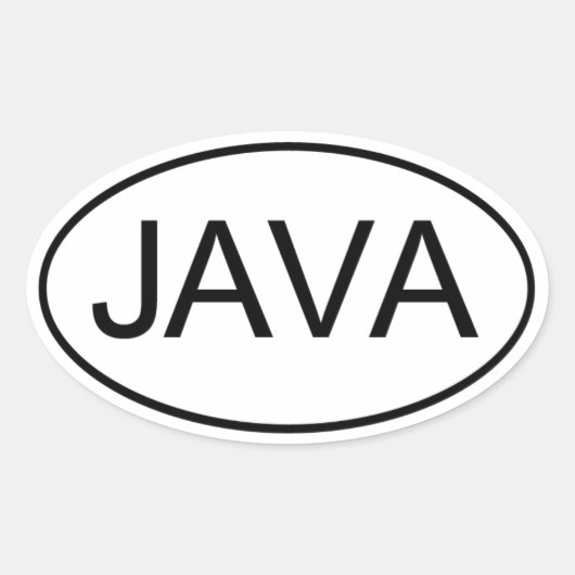 JAVA OVALE STICKER (Voorkant)