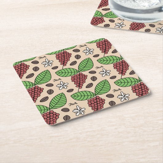 Java-Plant Kartonnen Onderzetters (Schuin)