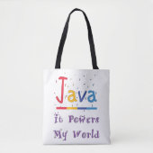 Java Powers mijn wereld Tote Bag (Voorkant)