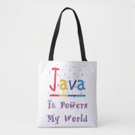 Java Powers mijn wereld Tote Bag