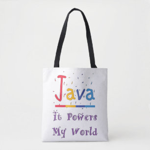 Java Powers mijn wereld Tote Bag