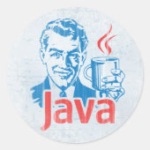 Java Programmer Ronde Sticker (Voorkant)
