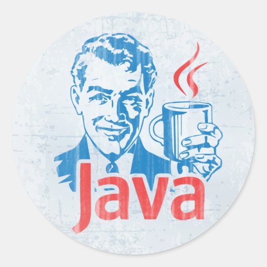 Java Programmer Ronde Sticker (Voorkant)