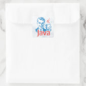 Java Programmer Vierkante Sticker (Tas)