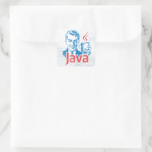 Java Programmer Vierkante Sticker (Tas)
