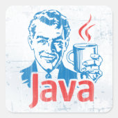 Java Programmer Vierkante Sticker (Voorkant)