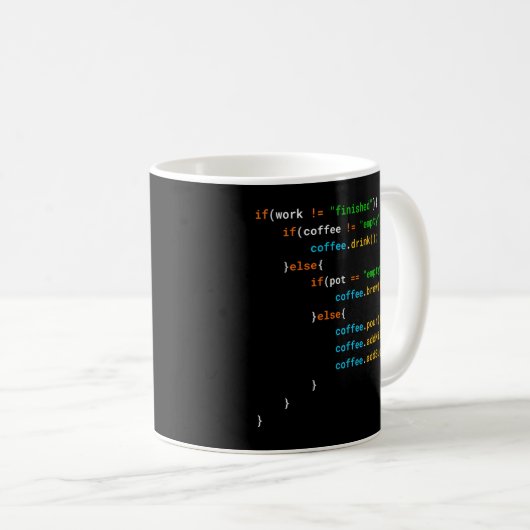 Java Programmeur Koffiecodering voor Coders Koffiemok (Voorkant rechts)