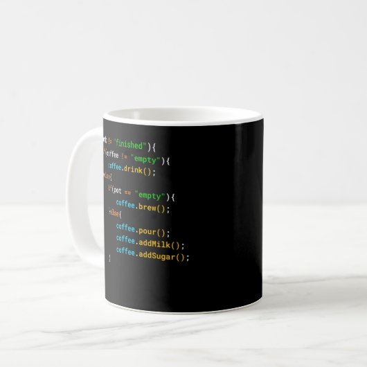 Java Programmeur Koffiecodering voor Coders Koffiemok (Voorkant links)