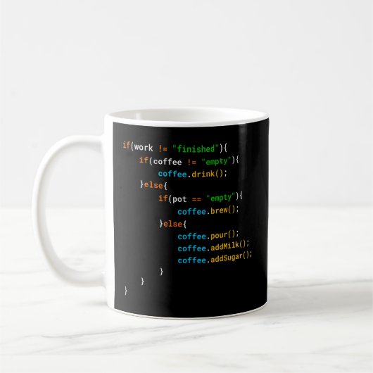 Java Programmeur Koffiecodering voor Coders Koffiemok (Links)